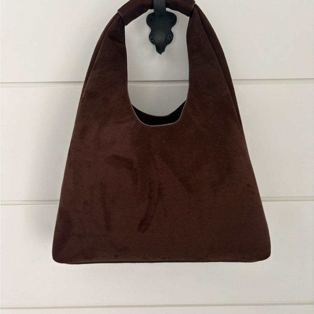 Banana Republic Dark Brown Suede Shoulder Bag